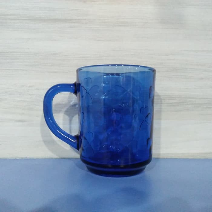 gelas motif / gelas kaca / gelas tangkai / gelas sloki - Cokelat