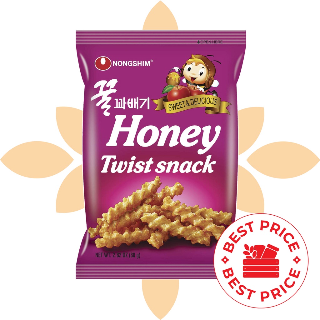 NONGSHIM - HONEY TWIST SNACK - 80 GR (KOREAN SNACK)