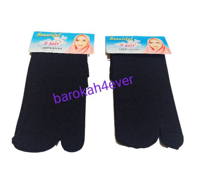 Kaos Kaki Muslimah JEMPOL 2 JARI HITAM / PUTIH