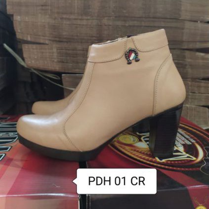 Sepatu kulit wanita kantor boots Polwan Secwan Sus PNS sepatu kerja formal tampil kece