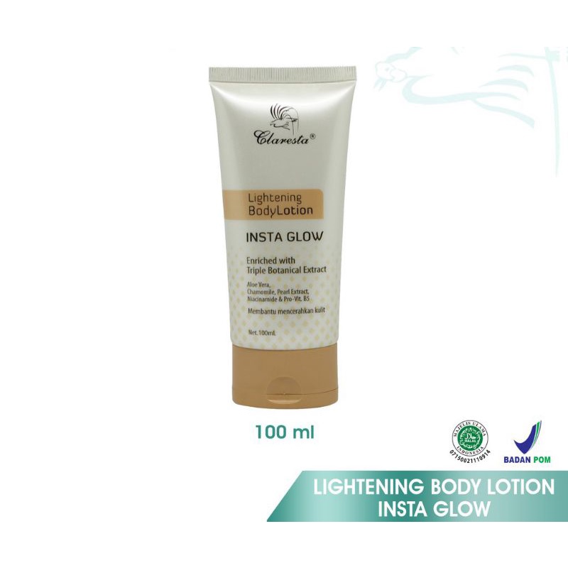 CLARESTA LIGHTENING BODYLOTION INSTA GLOW 100ML