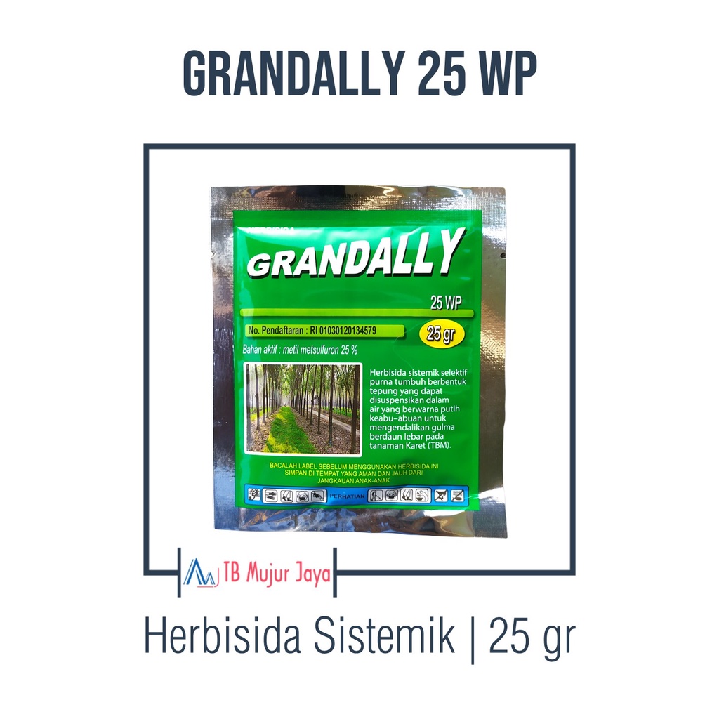 Herbisida Obat Rumput Sistemik Grandally 25 WP 25 gram