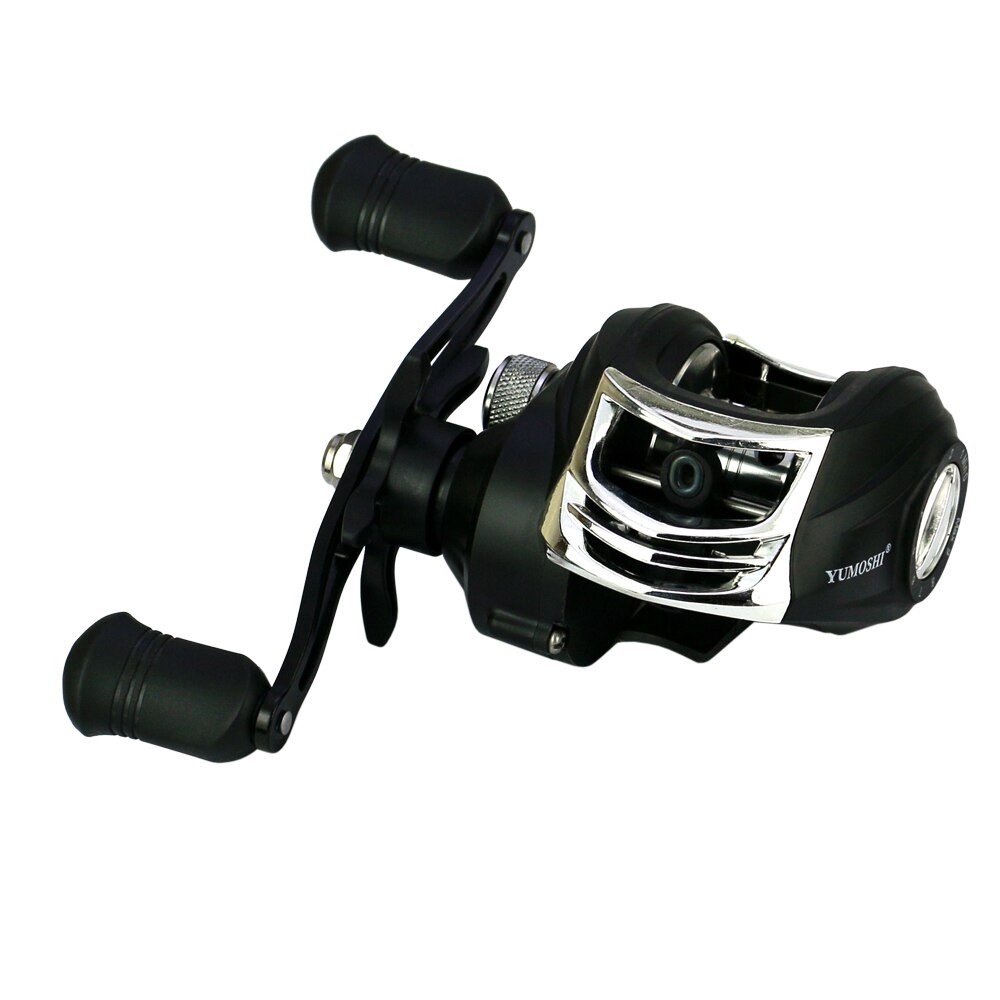 YUMOSHI AK201 Reel Pancing Baitcasting 18+1 Ball Bearing 7.2:1 Left Hand HITAM