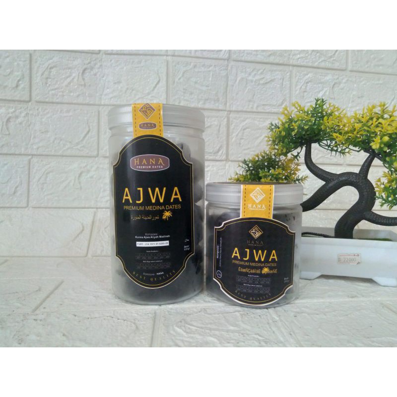 

kurma Ajwa Hana toples 250gram dan 500gram