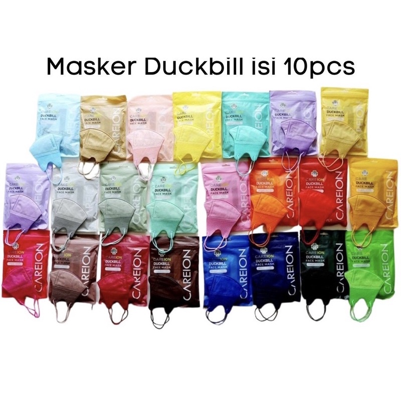 10PCS 4PLY DUCKBILL CAREION WARNA PLASTIK