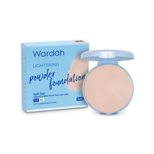wardah refill lightening powder foundation light feel 04 natural 12 g