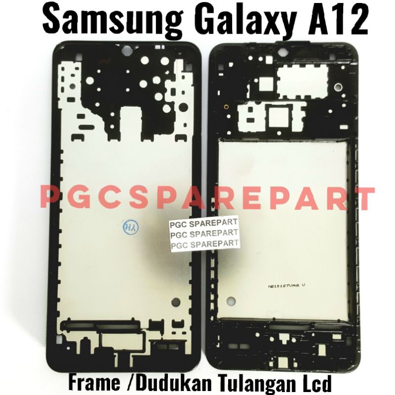 Original Frame Tulang Tengah Samsung Galaxy A12 / A125 / A125F - Bezzel Bezel Bejel Tempat Dudukan M
