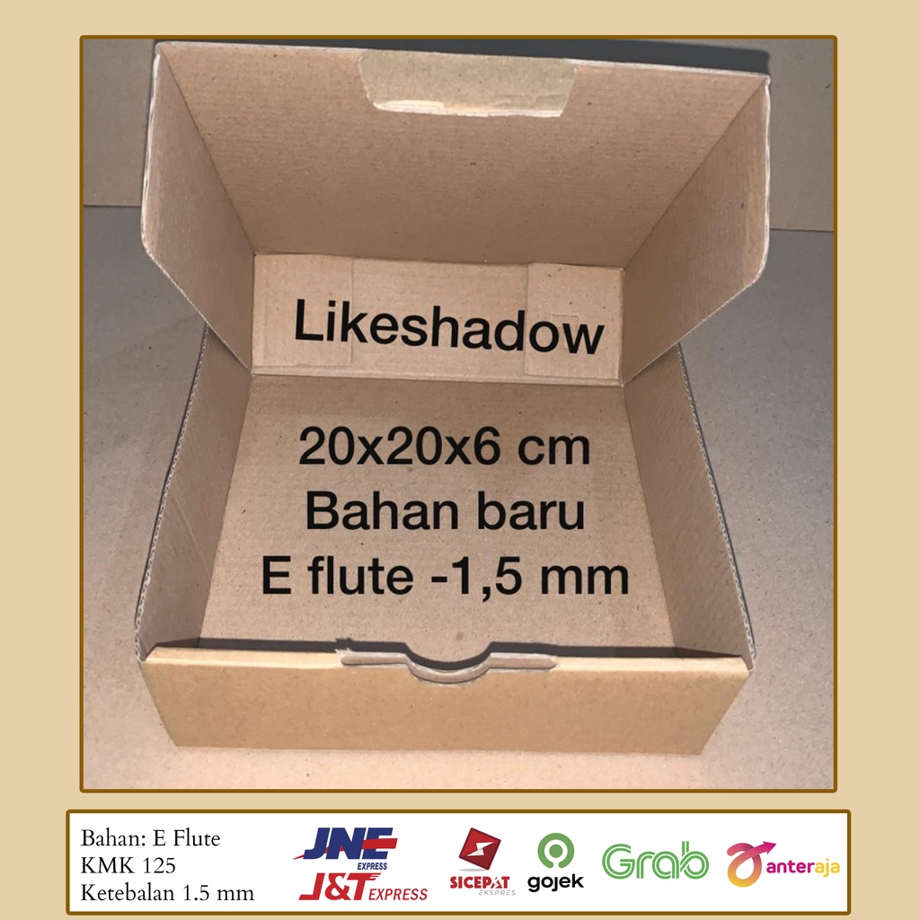 

Pizza Box/ 20x20x6 cm/ 20 x 20 x 6 cm/ Kardus Packing / Dus Packaging / Kotak Karton Brownies Kue Makanan
