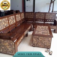 kursi tamu sudut koin, kursi sudut jati mebel jepara, mebel ukir jepara, furniture