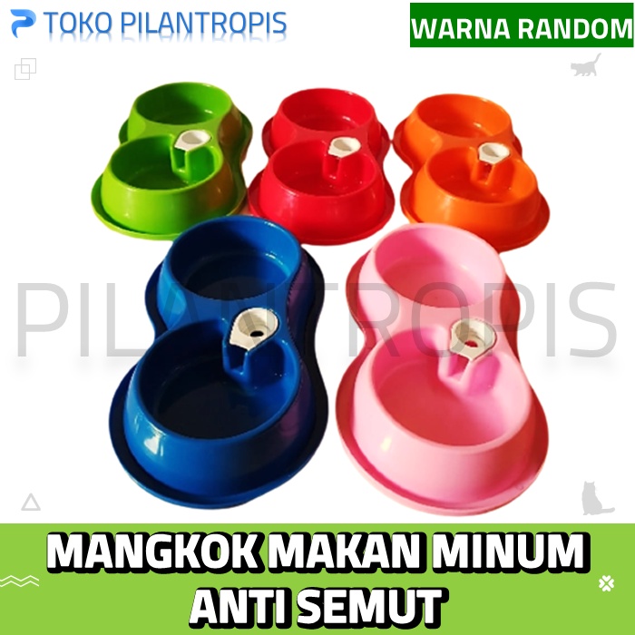 TEMPAT MAKAN MINUM KUCING ANJING DOUBLE ANTI SEMUT PET DISPENSER MAKANAN KUCING ANTI SEMUT MURAH