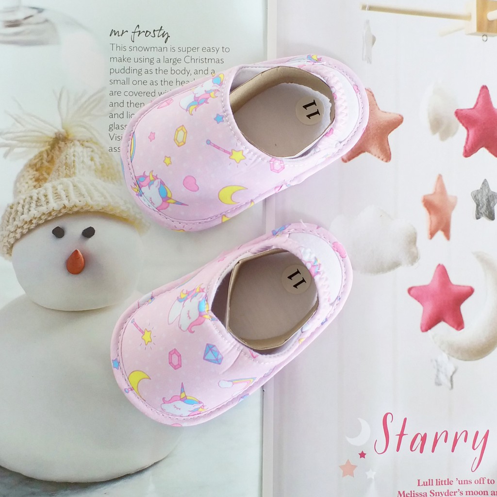 HappyOliver CHOON-HEE SANDAL Prewalker Bayi Bahan Katun Prewalker Shoes bayi laki perempuan newborn 3-18 bln