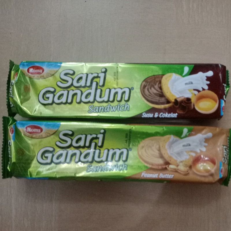

Roma sari gandum sandwich kacang // coklat // peanut 115gr