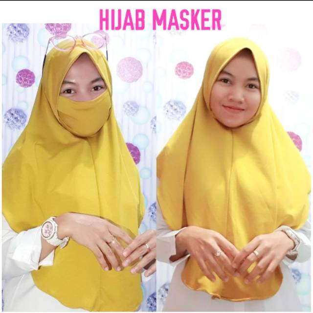 JILBAB INSTAN MASKER ANTI DEBU/ HIJAB INSTAN MASKER JERSEY / NIQAB INSTAN MASKER