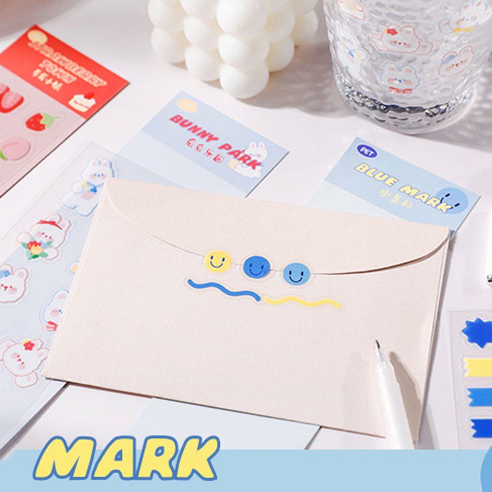 [Elegan] Alat Tulis Stiker Lucu Perekat Diri Scrapbooking Smiley Hand Akun Kelinci Beruang Perlengkapan Sekolah