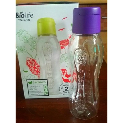 botol minum mini biolife Borneo ungu 380 ml