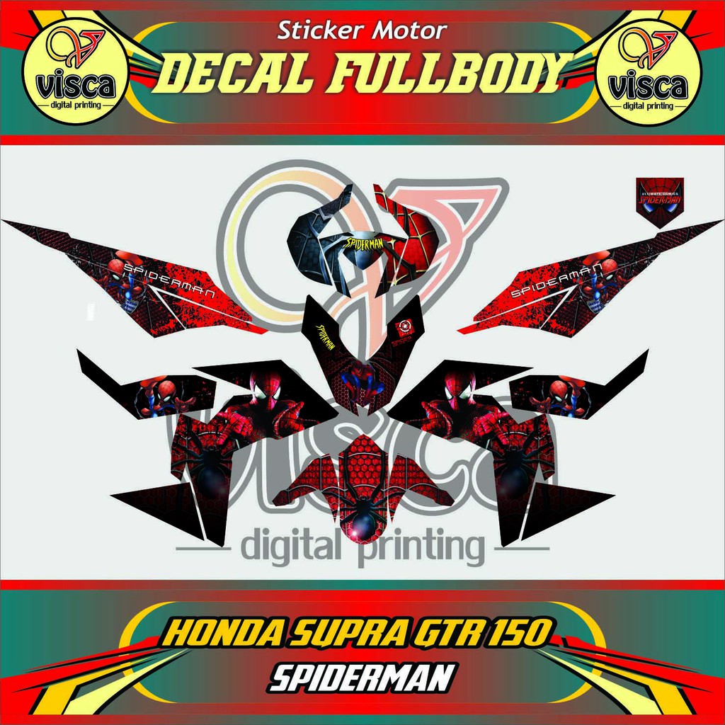 Decal Stiker Supra GTR Striping Motor Supra GTR Stiker Motor Supra GTR Spiderman