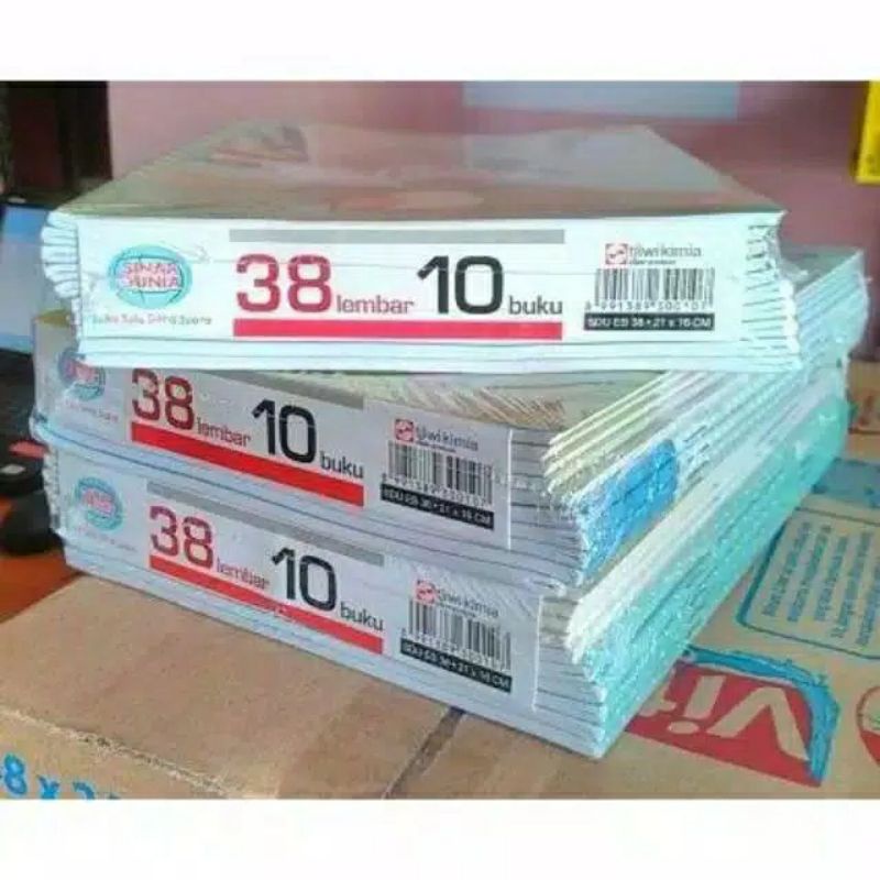 

Buku Tulis Sinar Dunia isi 38 lembar / Pack/ isi 10 Buku Tulis