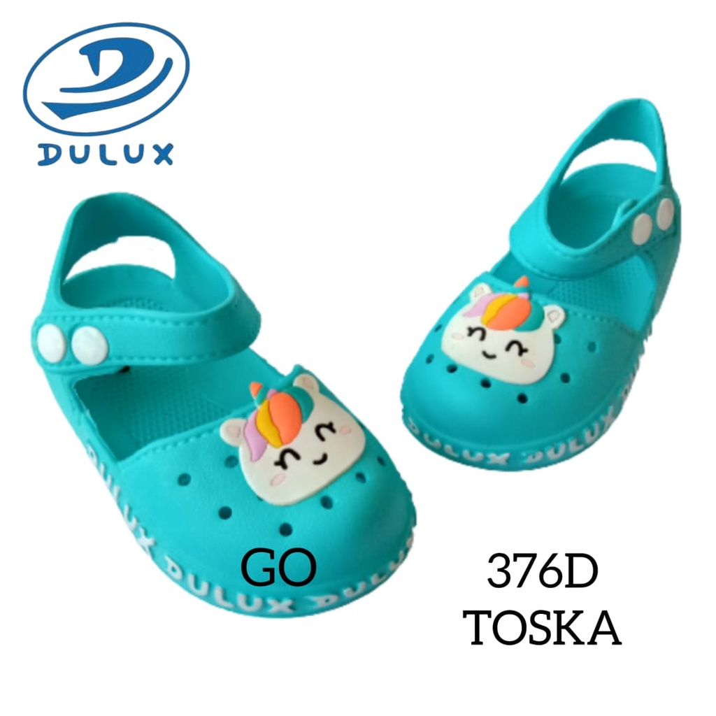 gof DULUX 376ED UNC Sandal Sepatu Anak Perempuan Tali Belakang Model Lucu Sandal Slop Anak Perempuan Model Karakter Unicron