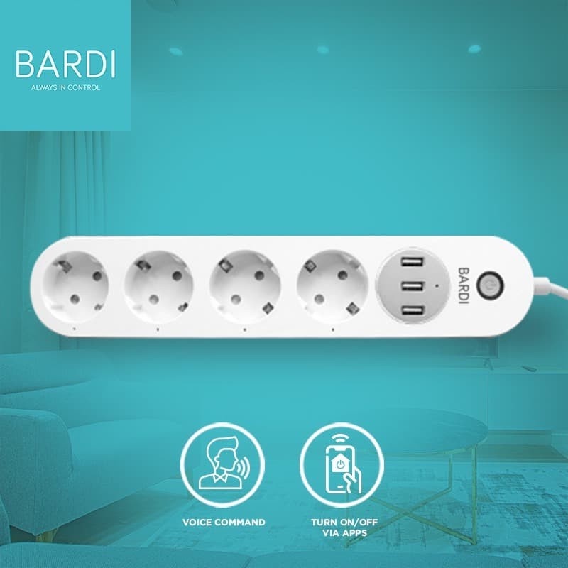 BARDI Smart Extension Power Strip Steker Stop Kontak Socket Plug Wifi