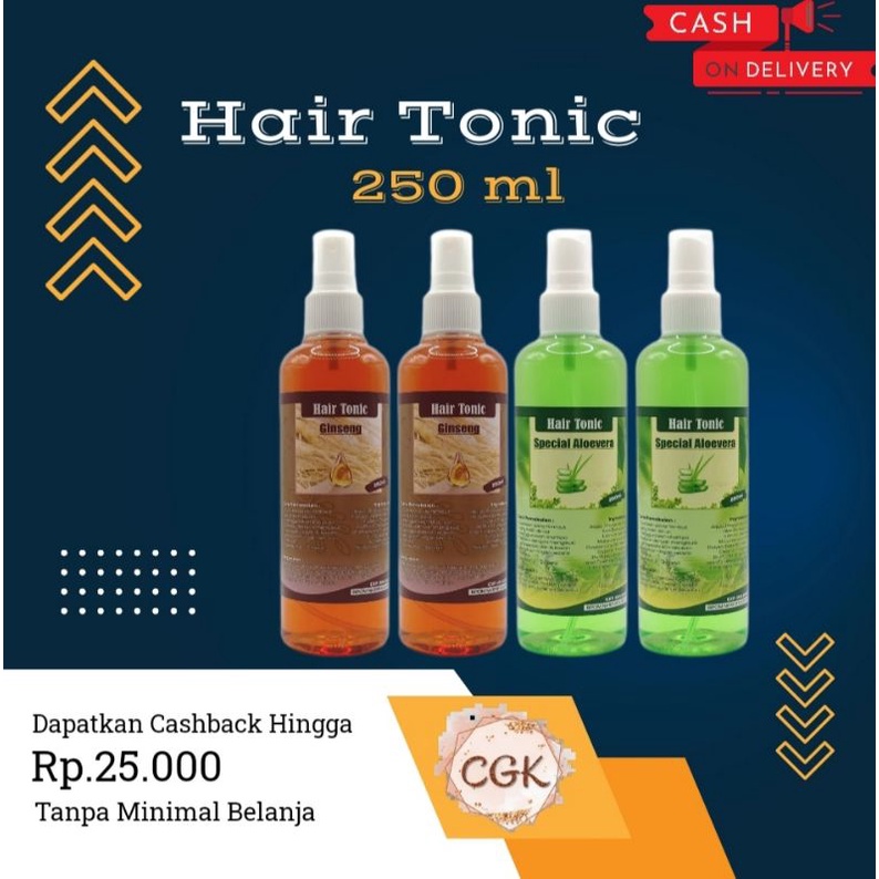 HAIR TONIC 250ML (BPOM) - HAIR TONIC RAMBUT RONTOK - VITAMIN RAMBUT RONTOK - SERUM RAMBUT RONTOK - PERAWATAN RAMBUT RONTOK