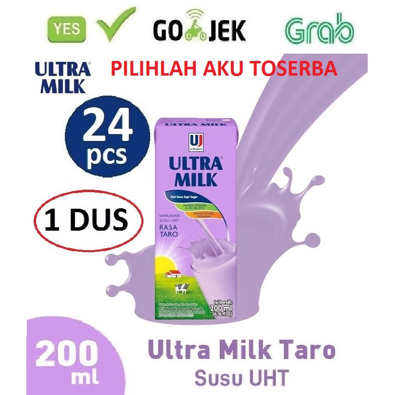 Susu Ultra TARO - 200 ml - 1 DUS ISI 24 pcs