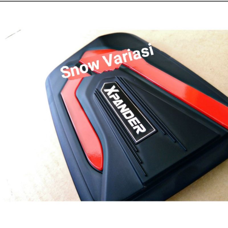 Tank cover XPANDER cross Lambo 3D hitam doff premium