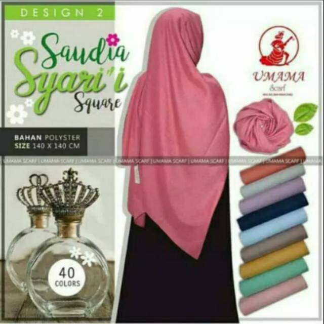 Jilbab Segi Empat Jumbo Syari Saudia Umama 140x140 / Hijab Segiempat Saudi Umama Syari/ Hijab Segi 4