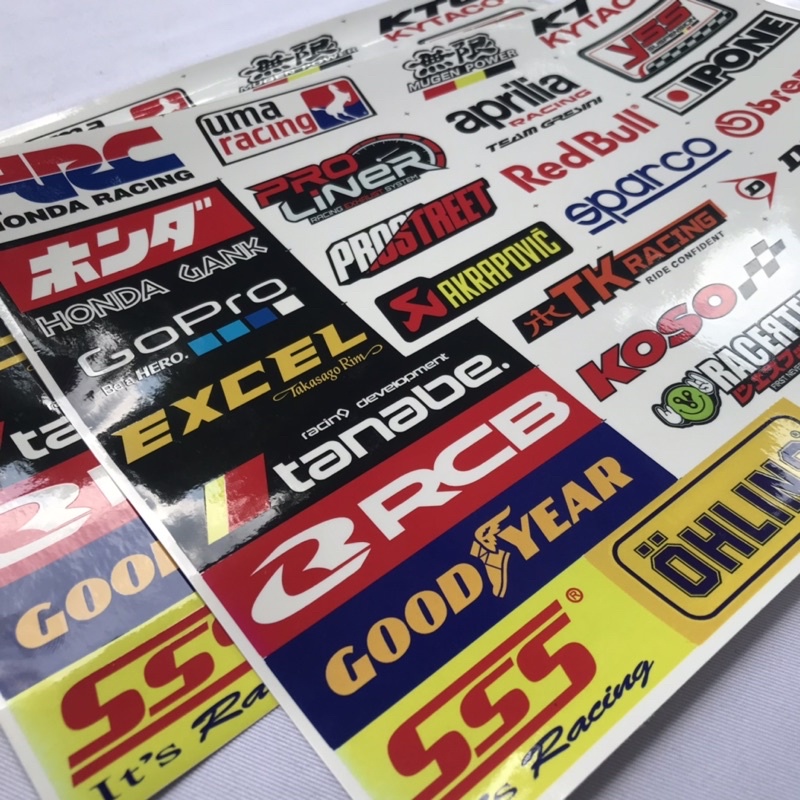 Stiker Sponsor Racing Isi 29 - Stiker Sponsor / Sticker Motor - Ipone HRC RCB Racertees Uma Racing