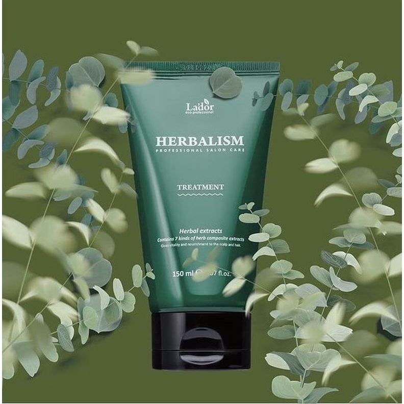 LADOR Herbalism Treatment - Kondisioner Nutrisi Perawatan Pelembut Pelembab Rambut Rusak Rontok Tipis