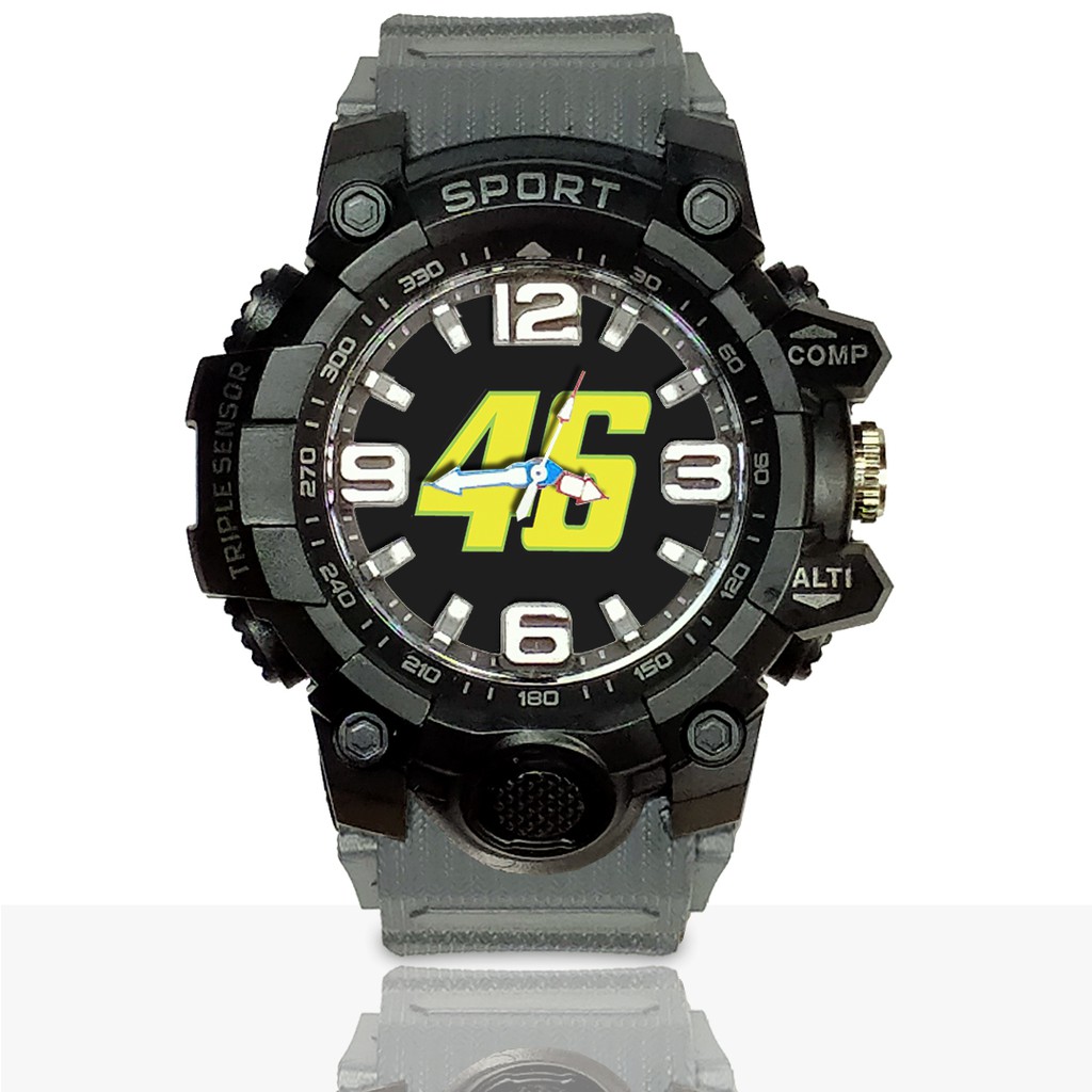 Jam Tangan Custom VALENTINO ROSSI 46 Ruber- Water Resistant