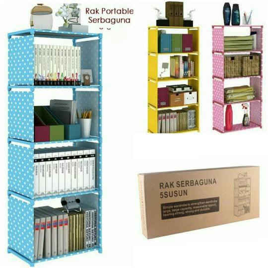 Rak Portable Serbaguna 5 SUSUN / Rak Buku 5 Lapis / Rak Serbaguna 5 susun