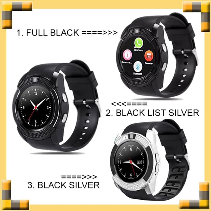 smartwatch v8 black