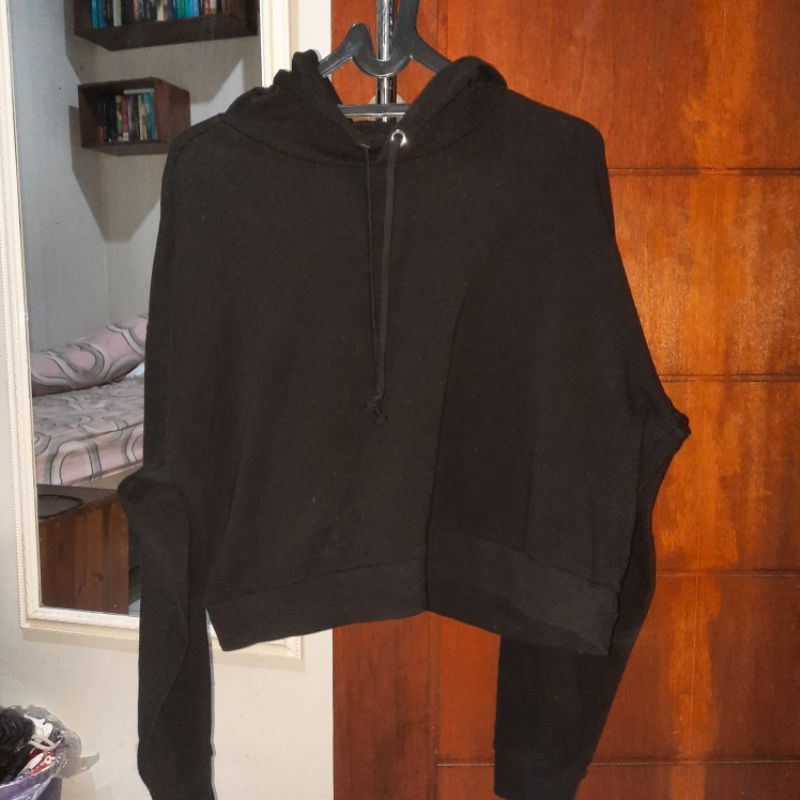 PRELOVED HOODIE SWEATER HITAM SIZE L MERK H&M HNM H*M DIVIDED