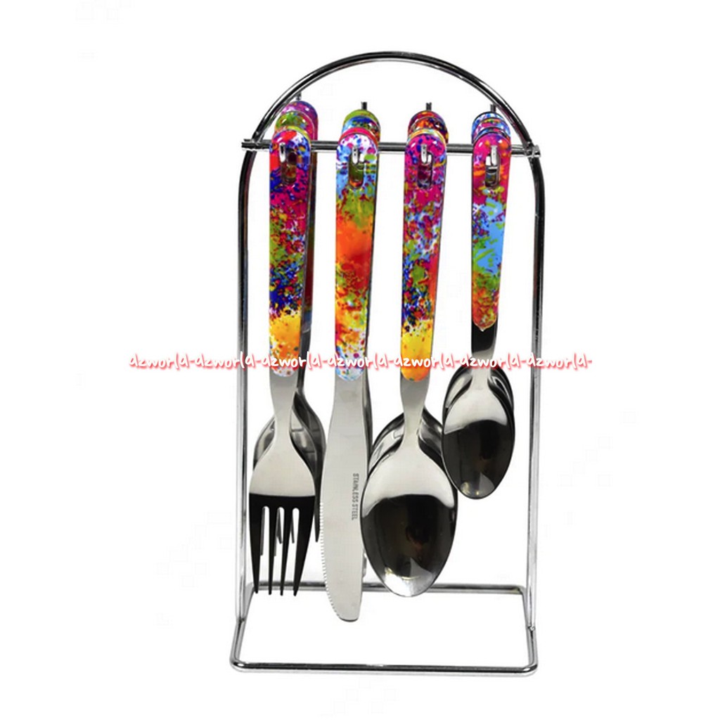 Krishome Cutlery Set Peralatan Sendok Garpu Pisau Makanan 16pcs