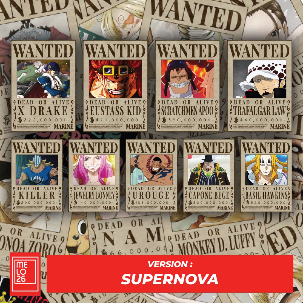 Poster Anime Bounty One Piece - WANTED Poster One Piece Character-5