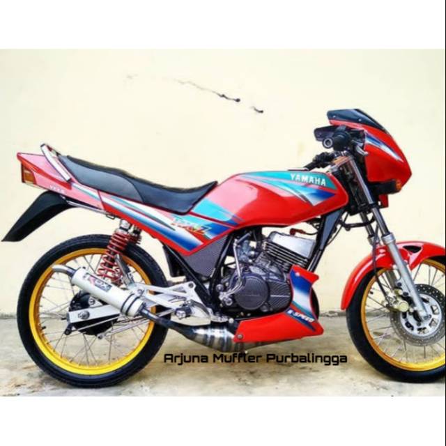 Knalpot kolong Repsol RXZ - Knalpot RXZ - Knalpot Yamaha RXZ kolong Repsol plat karat - Knalpot KDX