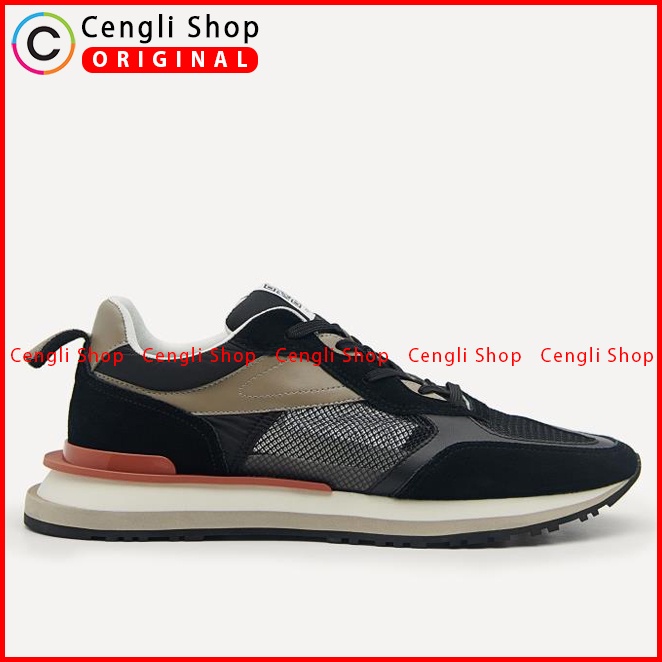 SEPATU SNEAKER PEDRO PRIA ORIGINAL CASUAL KETS BRANDED HITAM PM119