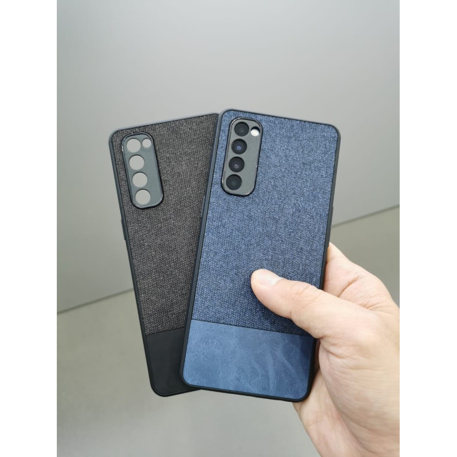 OPPO RENO 3 / RENO 3 PRO / RENO 4 / RENO 4 PRO / RENO 4F VERSI INDONESIA SOFT CASE FABRIC DENIM COVER