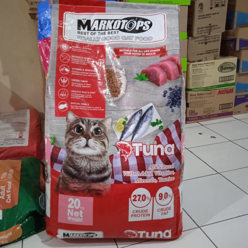 Gojeg Grab Makanan Kucing MARKOTOPS cat Tuna 20kg / MARKOTOP Tuna 20kg