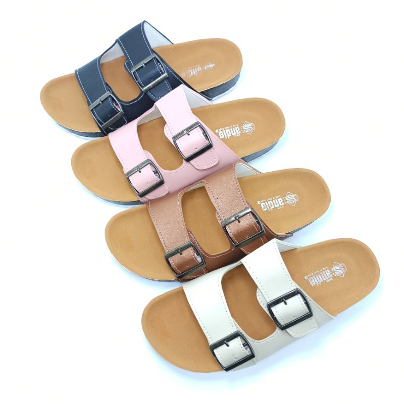 Sandal Wanita Sendal Birken Selop Andis Slip Sandals AF14