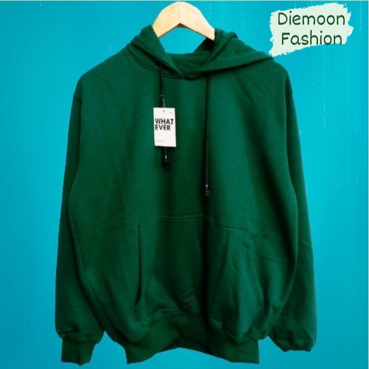 SWEATER HOODIE Green JEMPER UNISEX POLOS  MATT FLEECE DISTRO PREMIUM