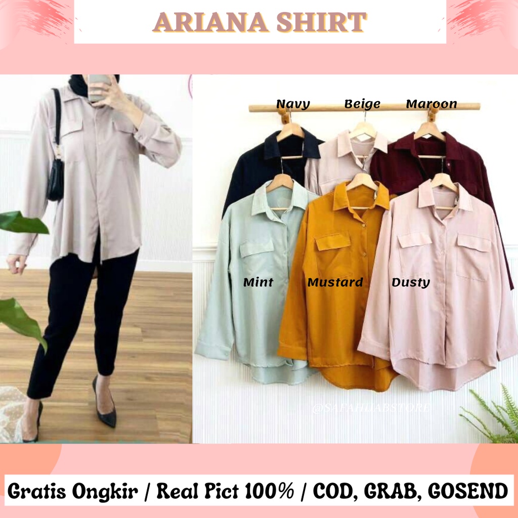 ARIANA SHIRT / KEMEJA / ATASAN WANITA / ATASAN KERJA