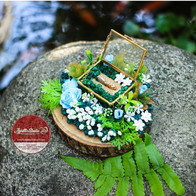 Kotak Perhiasan | Kotak Cincin | Perpans Rustic Green - 01