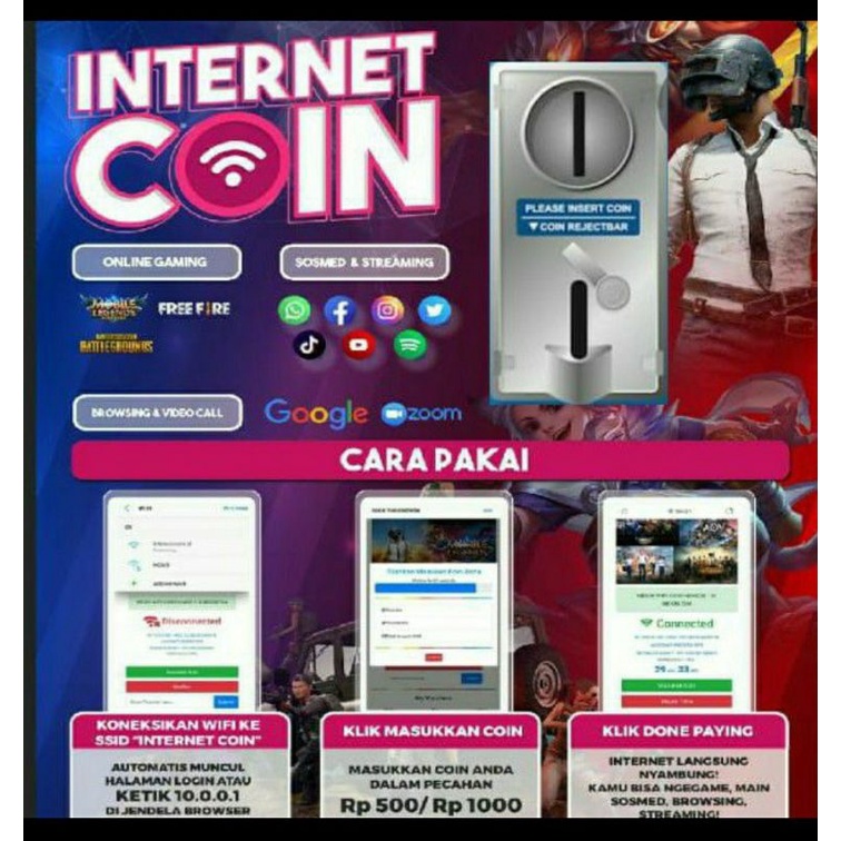 Paket Usaha Wifi Coin INTERNETCOIN