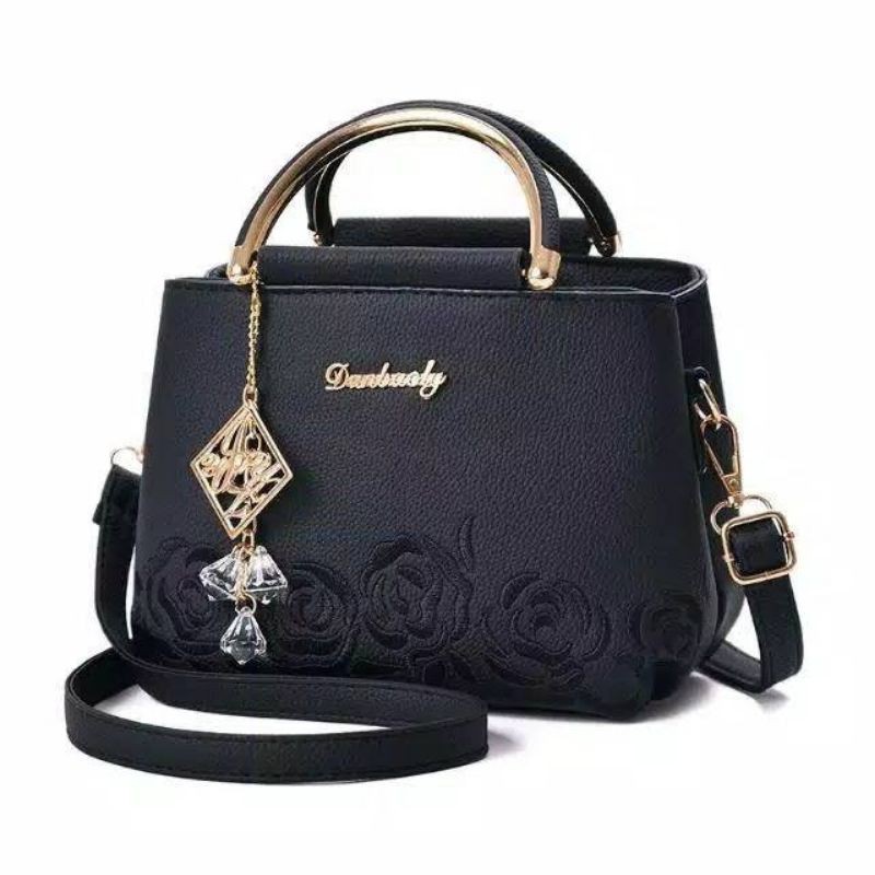 Tas Wanita Handbag wanita Tas Bahu Tas Selempang Tas Tangan Women 'S Bunga Embroideried Liontin Paku