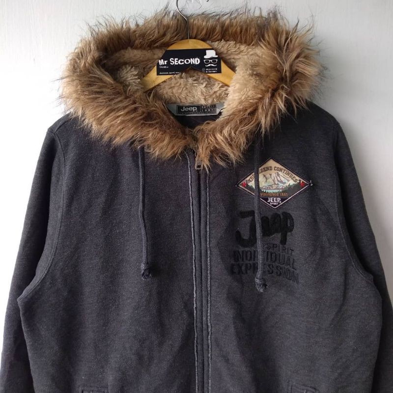 jaket sweater hoodie Zip hoodie jeep winter adventure second original murah