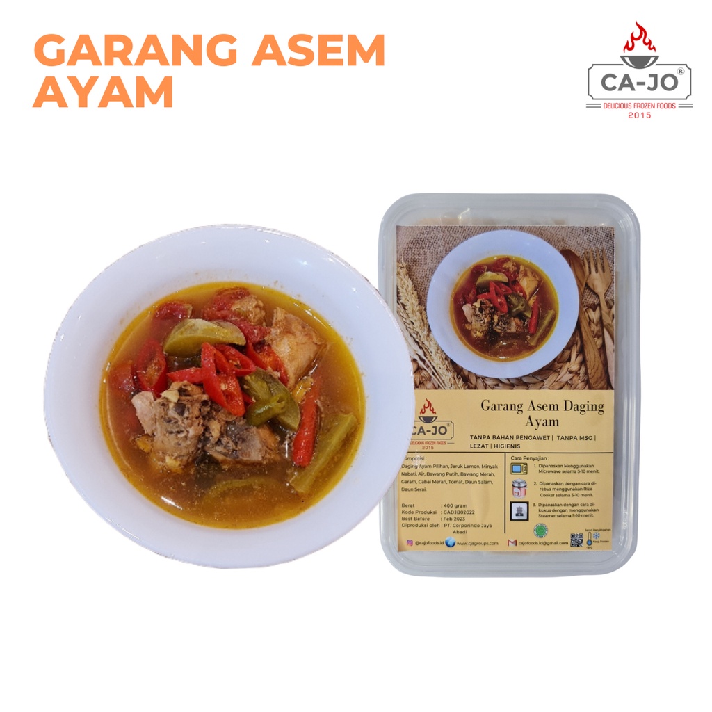 

CA-JO Frozen Food / Garang Asem Ayam 400 Gram / Makanan Instan