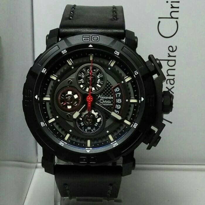 JAM TANGAN PRIA ASLI ALEXANDRE CHRISTIE AC 6439 PRIA ORIGINAL FULL BLACK I TERLARIS I TERMURAH
