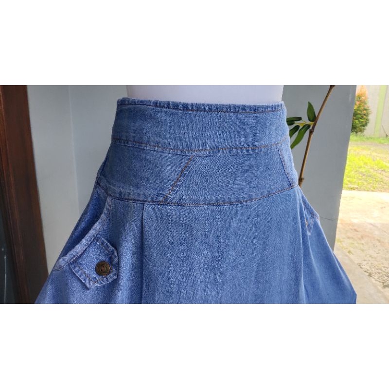 Rok Jeans Wanita / Rok Panjang Wanita / Rok Bordir / Rok Jeans Murah / Rok Cantik