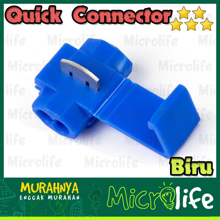 Konektor Kabel Jumper Terminal Quick Connector Biru Lipat